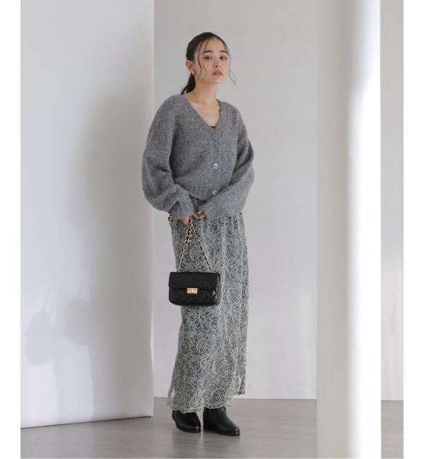  「【洗える】Vネックコンパクトカーディガン」|カーディガン|