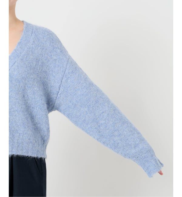  「【洗える】Vネックコンパクトカーディガン」|カーディガン|