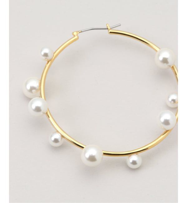  「STELLAR HOLLYWOOD/ステラハリウッド シェルパールフープピアス」|ピアス|