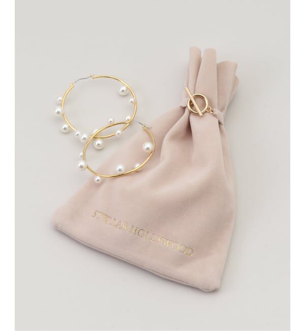  「STELLAR HOLLYWOOD/ステラハリウッド シェルパールフープピアス」|ピアス|