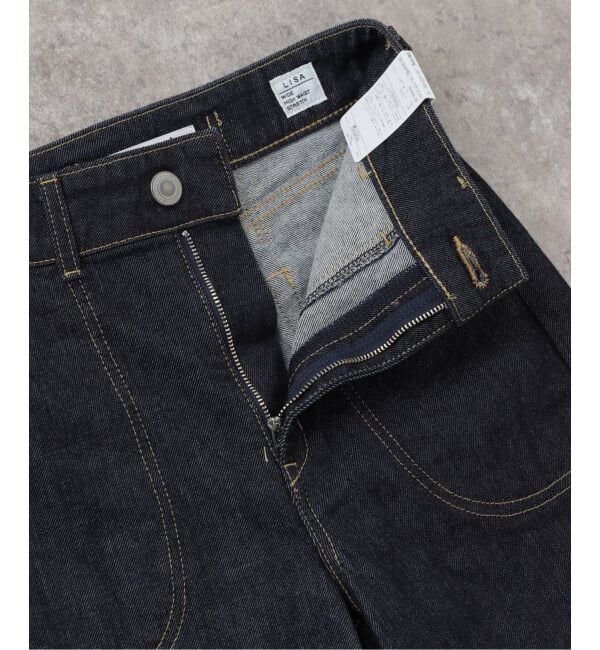  「【洗える】SOMETHING / サムシング LISA LACE UP WIDE」|デニム|