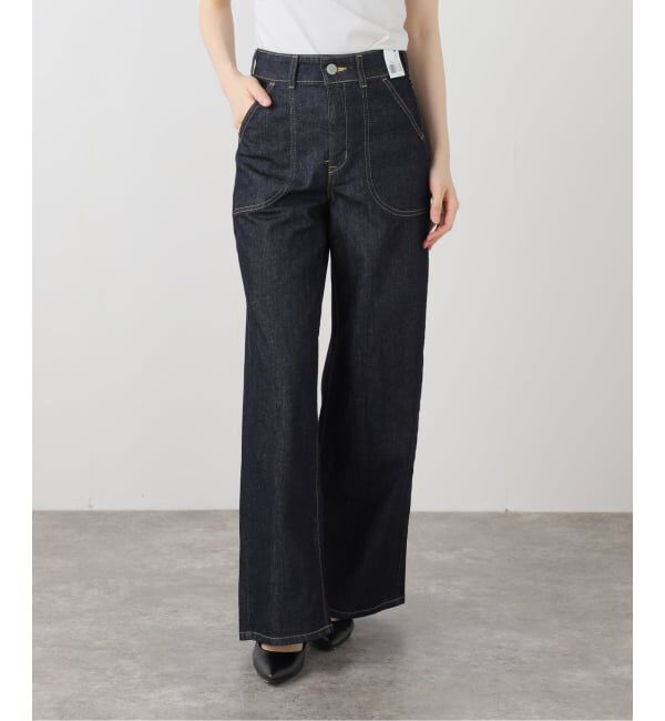 「【洗える】SOMETHING / サムシング LISA LACE UP WIDE」|デニム|