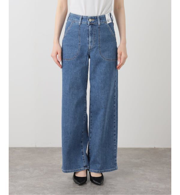  「【洗える】SOMETHING / サムシング LISA LACE UP WIDE」|デニム|