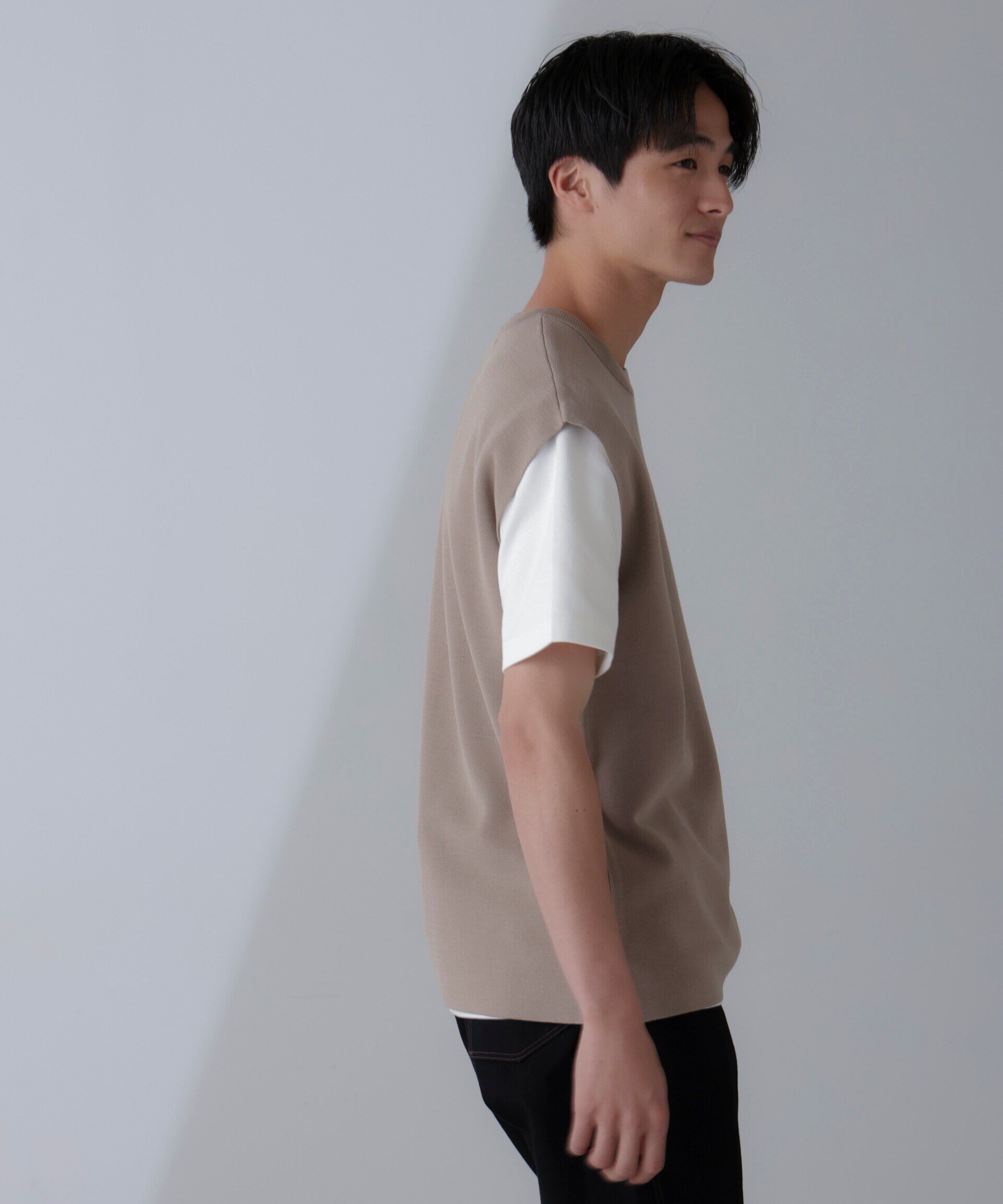 nano･universe「14ゲージミラノリブニット タンクトップ(手洗い可能)」|ニット・セーター|