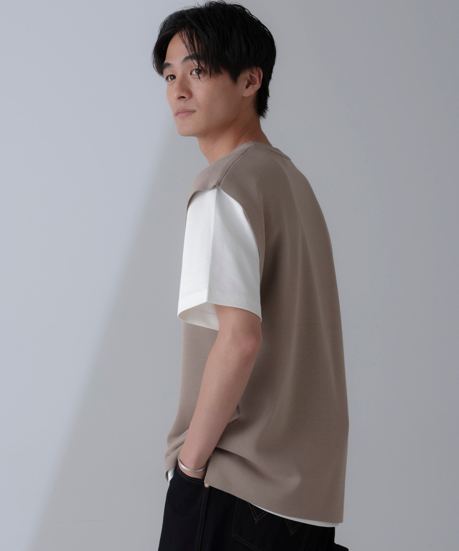 nano･universe「14ゲージミラノリブニット タンクトップ(手洗い可能)」|ニット・セーター|