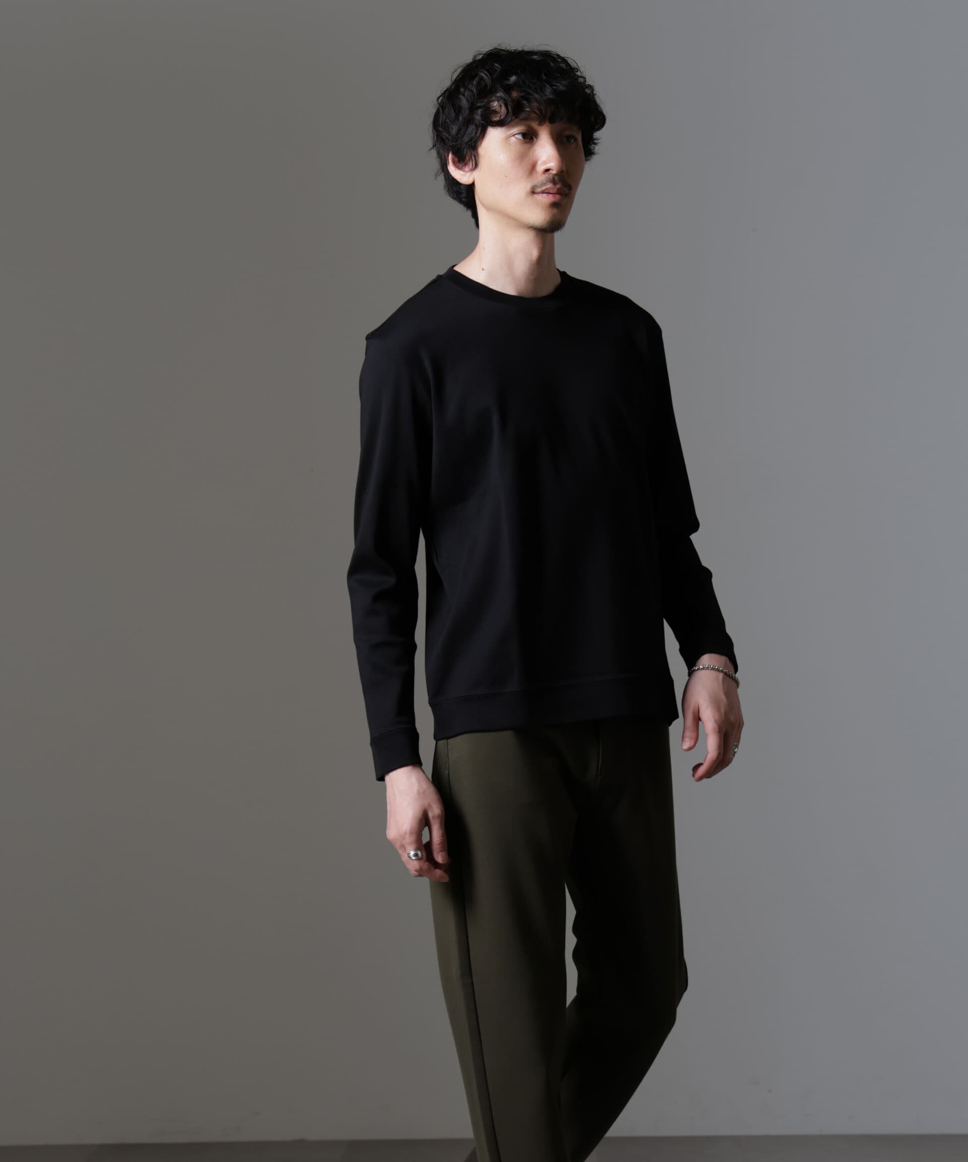 nano･universe「｢FORMAL JERSEY｣クルーネックカットソー長袖」|Tシャツ・カットソー|