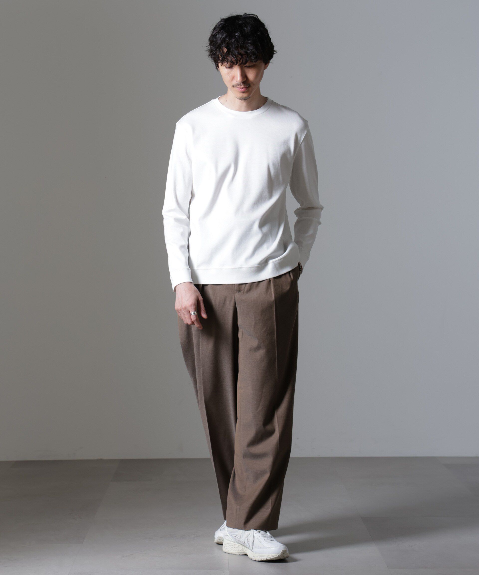 nano･universe「｢FORMAL JERSEY｣クルーネックカットソー長袖」|Tシャツ・カットソー|