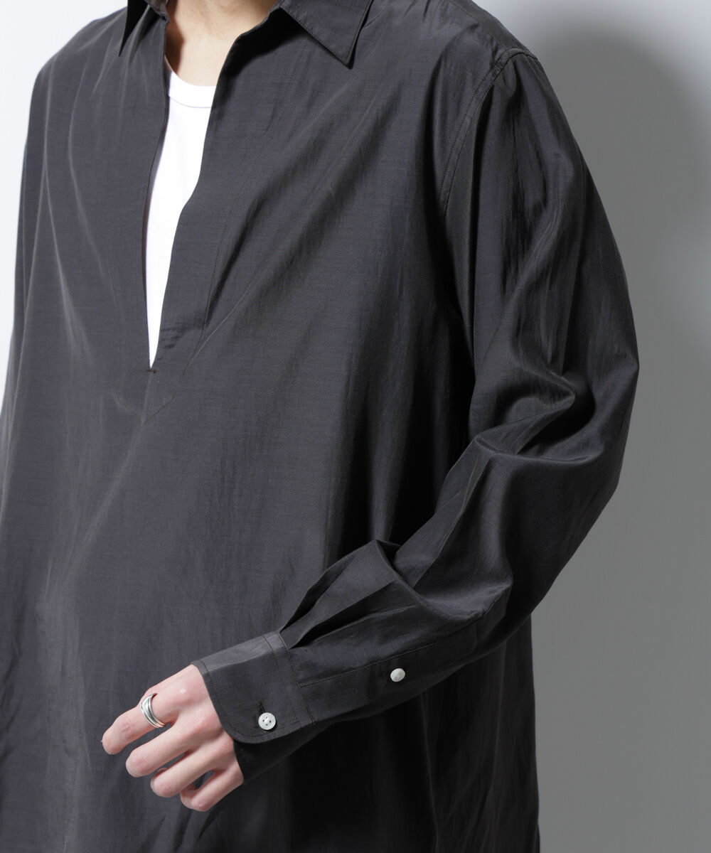 nano･universe「キュプラコットンバルーズシャツ 長袖」|シャツ・ブラウス|