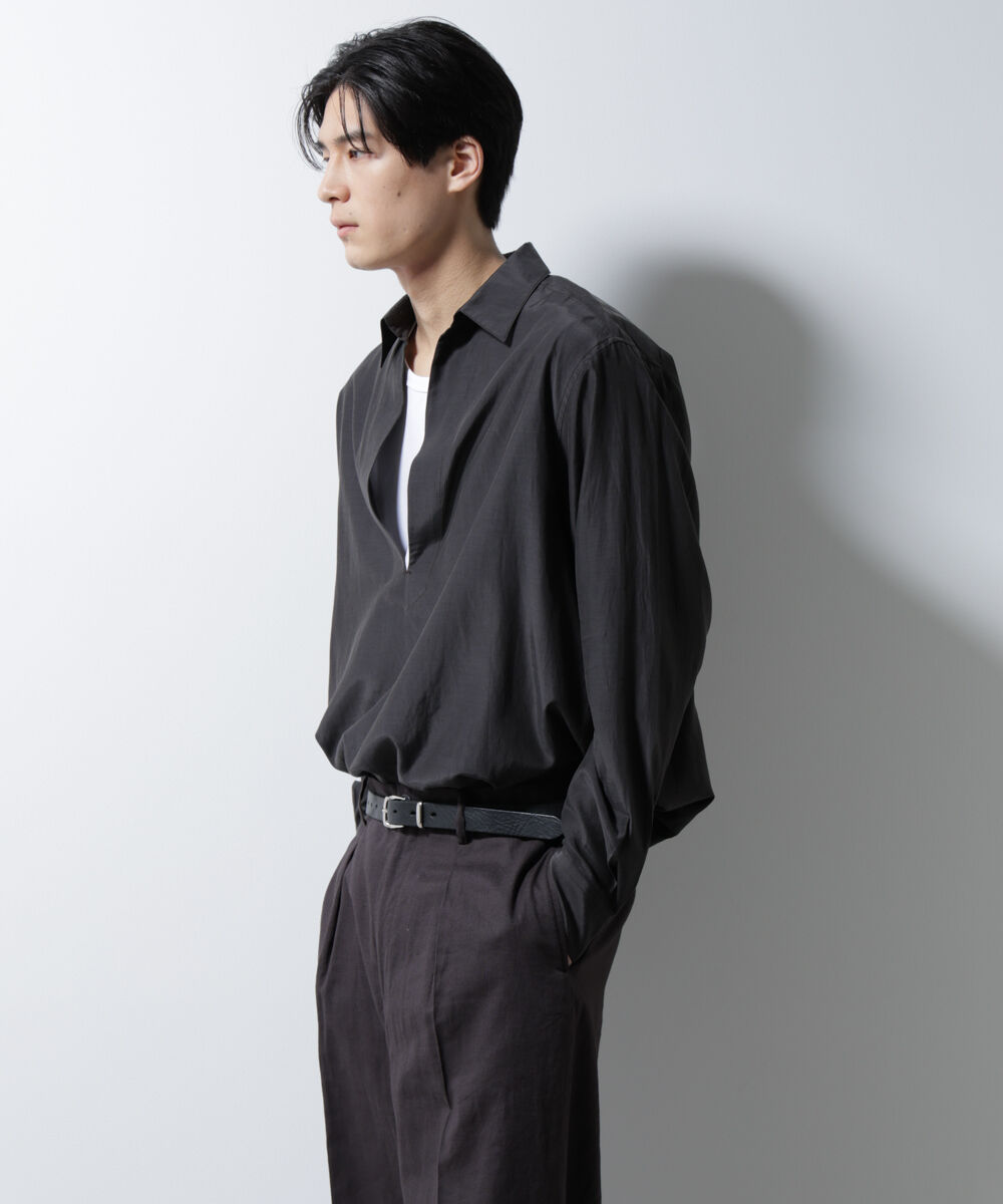 nano･universe「キュプラコットンバルーズシャツ 長袖」|シャツ・ブラウス|