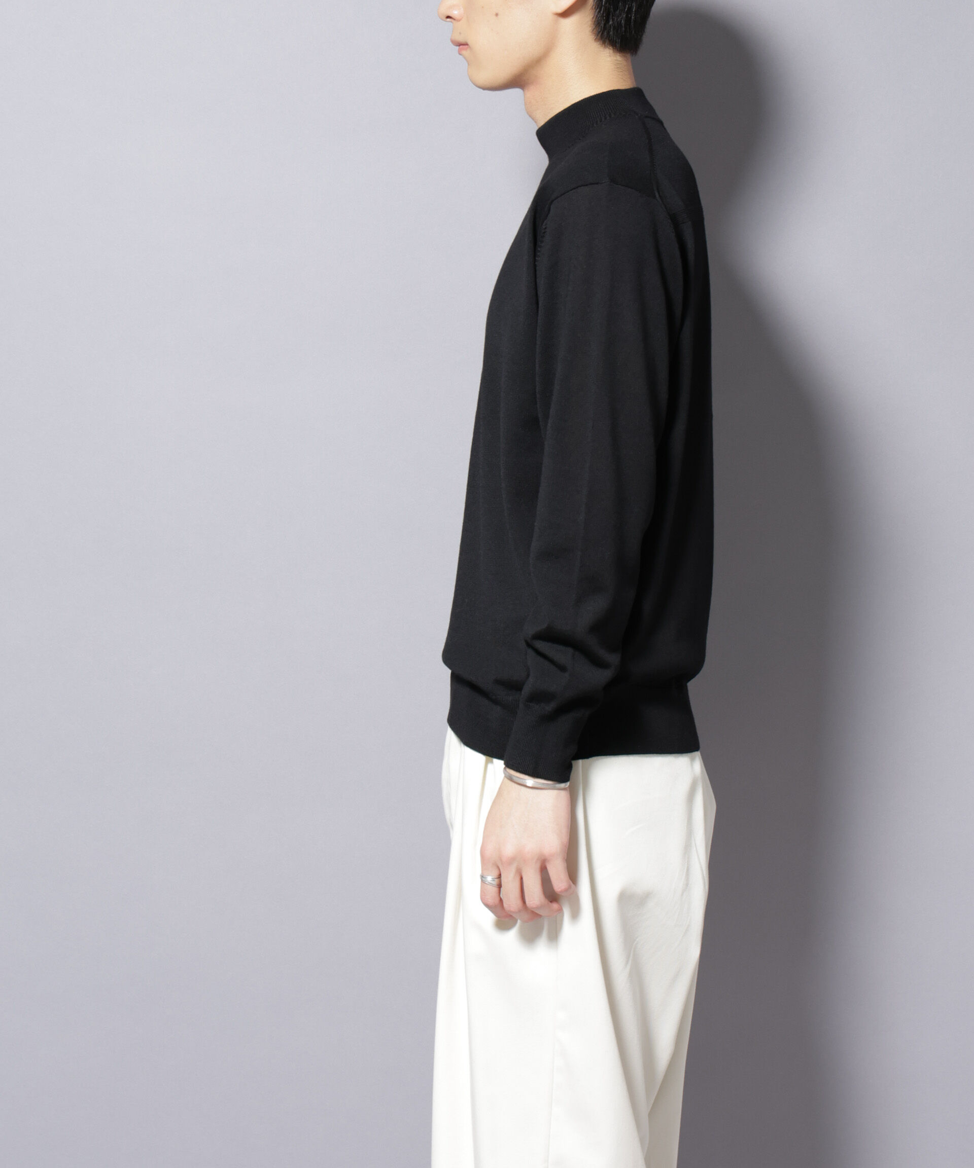 nano･universe「「毛玉レスニット」ファインゲージモックネック」|ニット・セーター|