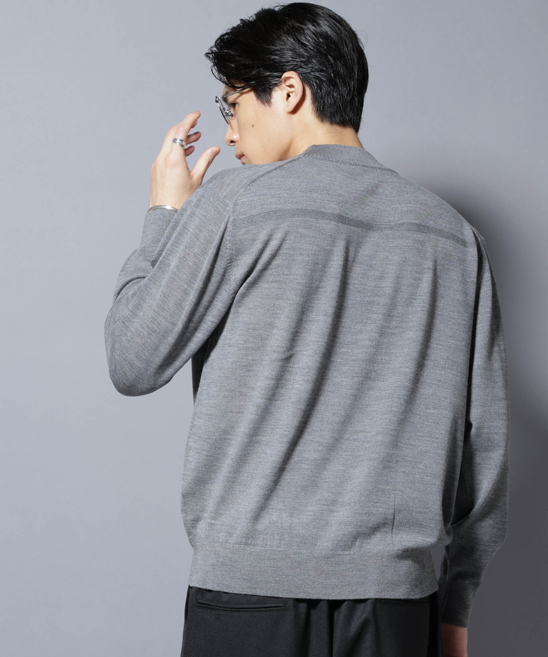 nano･universe「「毛玉レスニット」ファインゲージモックネック」|ニット・セーター|