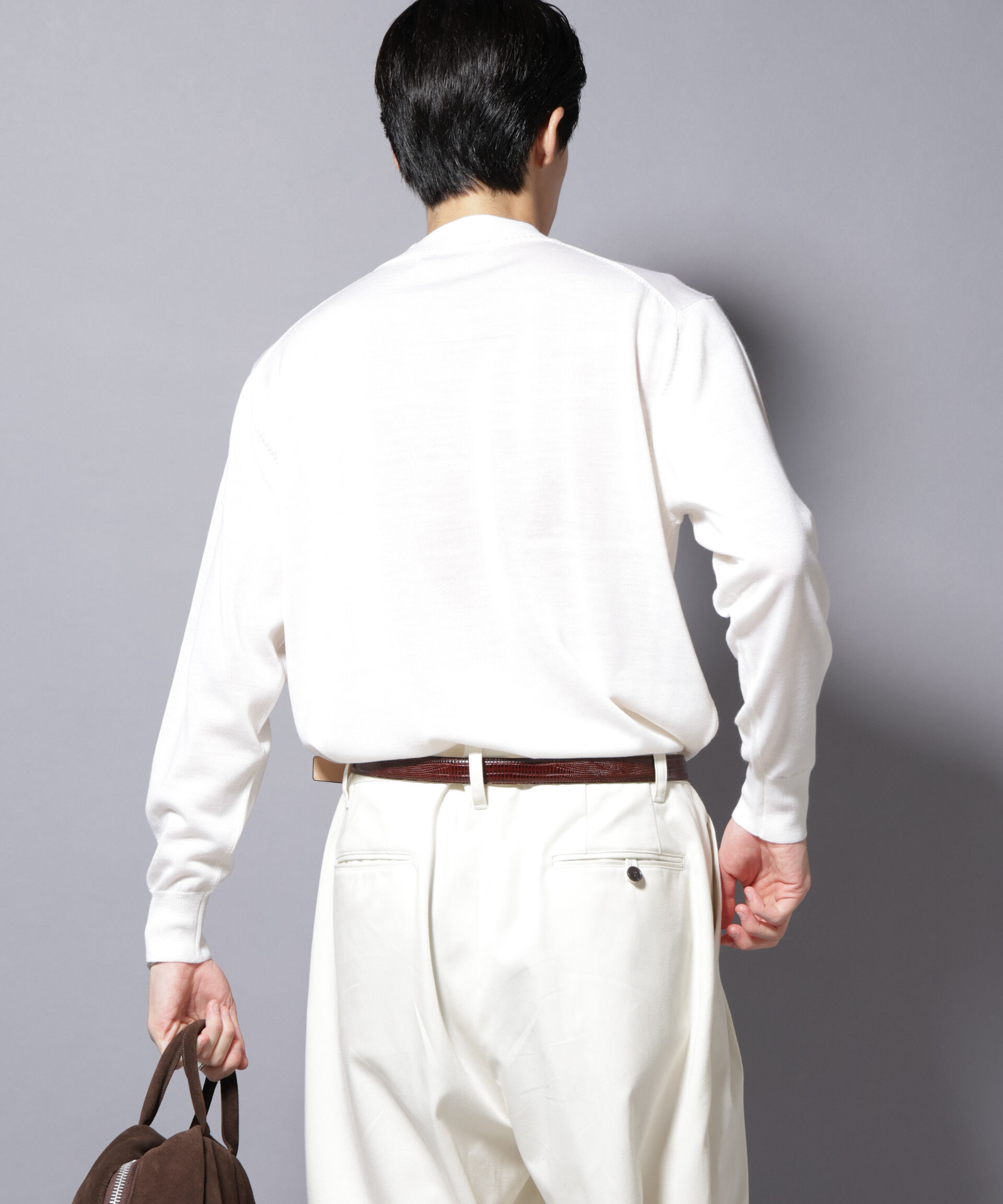 nano･universe「「毛玉レスニット」ファインゲージモックネック」|ニット・セーター|