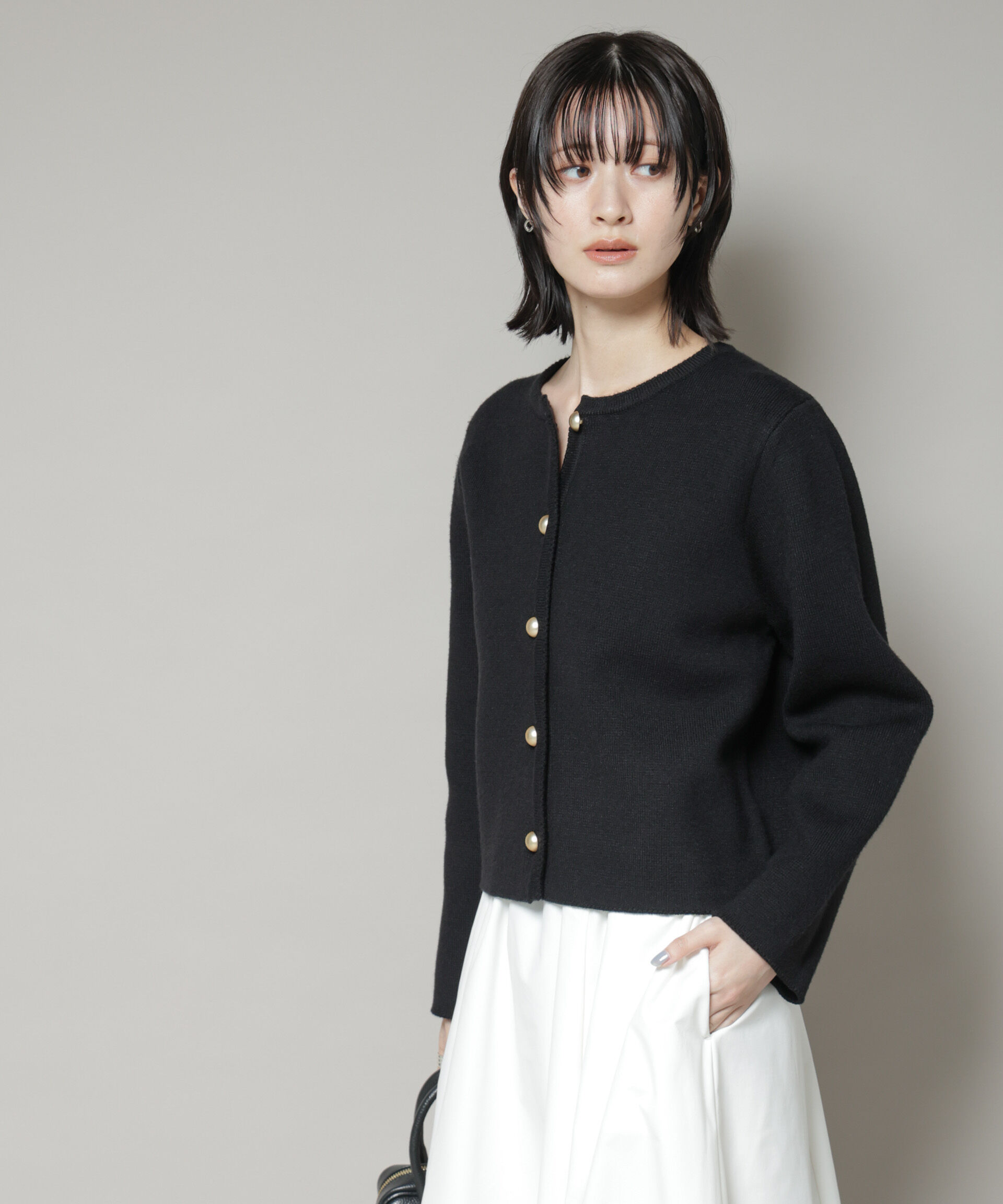 nano･universe「ミラノリブニットジャケット」|ニット・セーター|