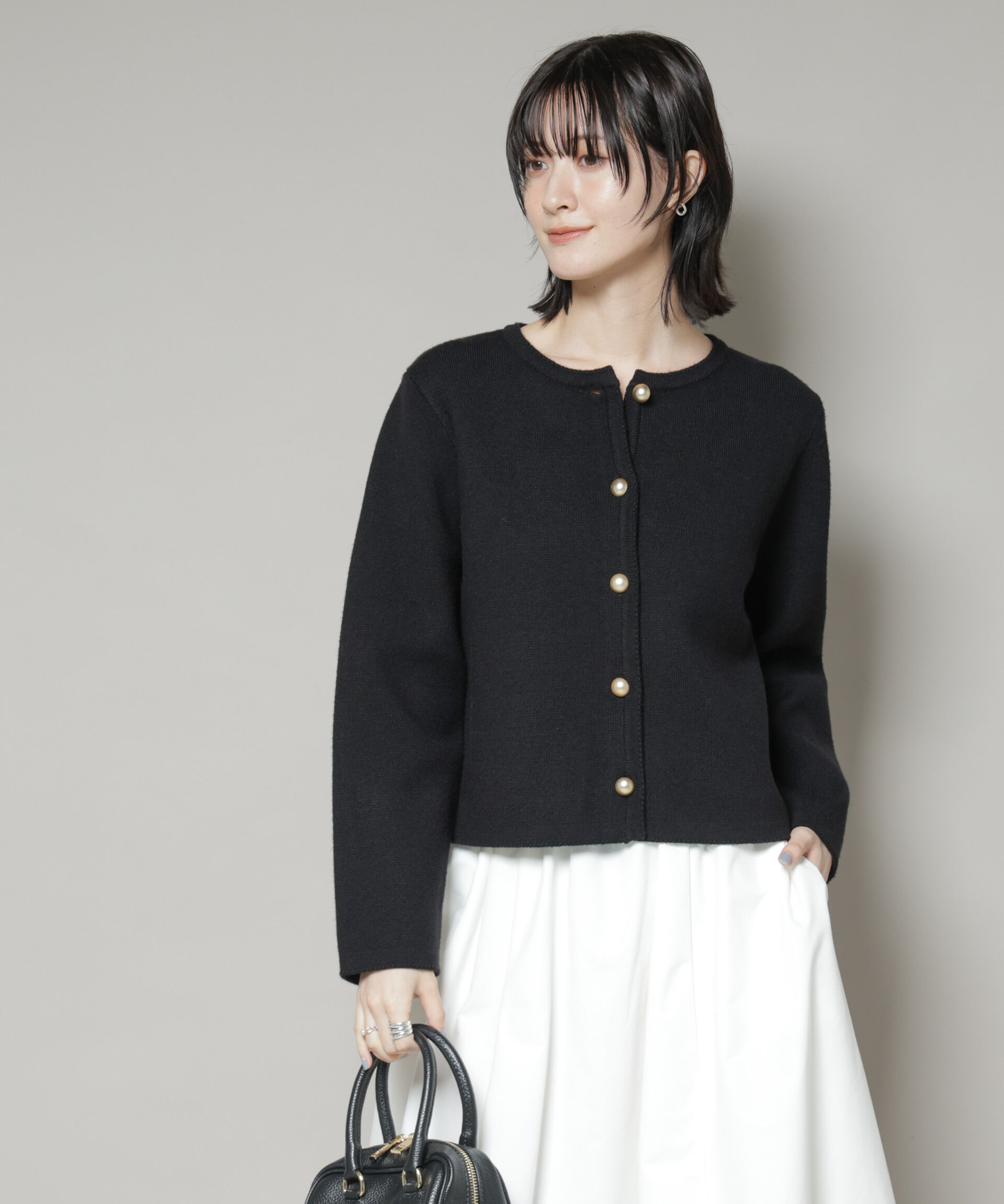 nano･universe「ミラノリブニットジャケット」|ニット・セーター|