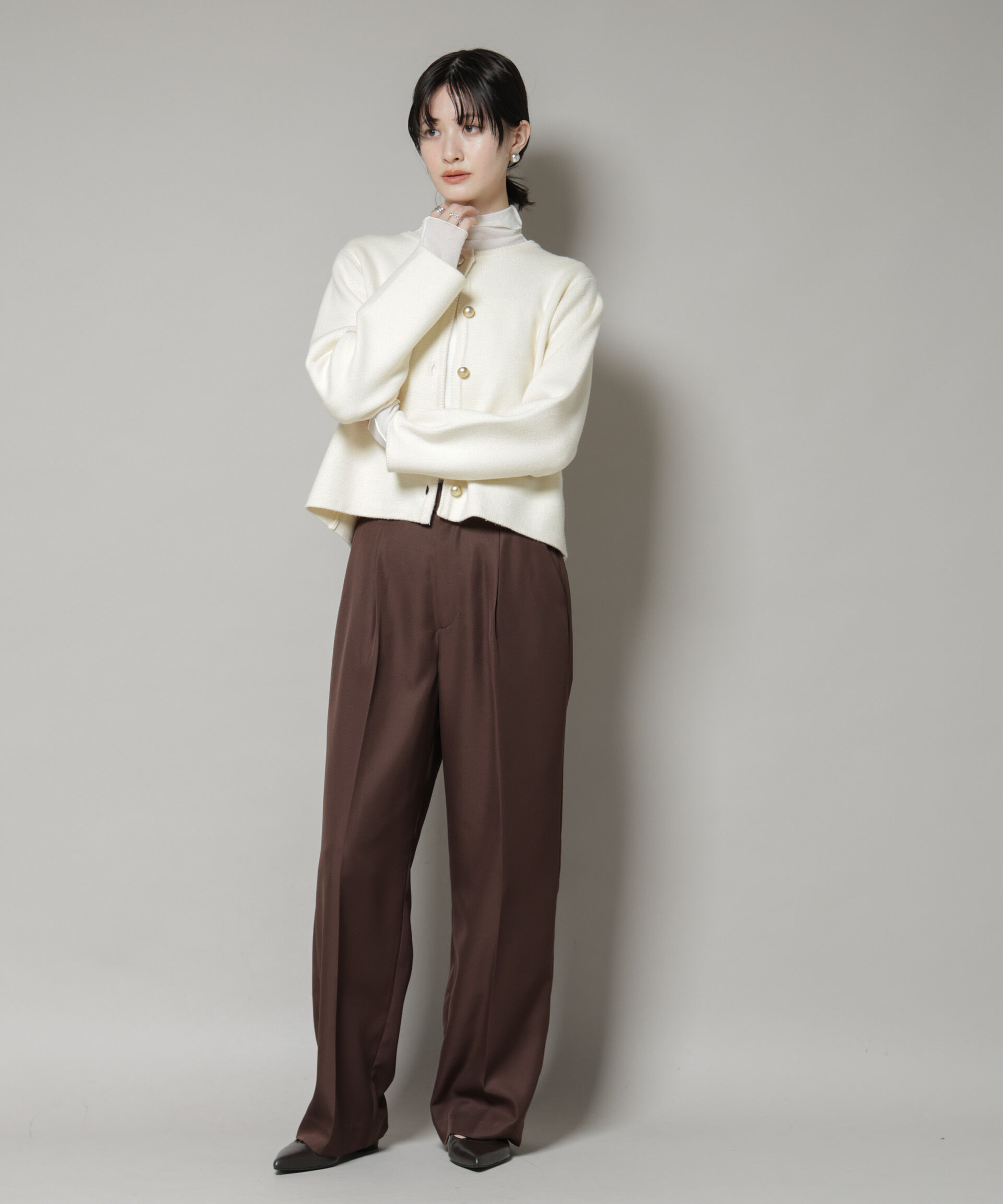 nano･universe「ミラノリブニットジャケット」|ニット・セーター|