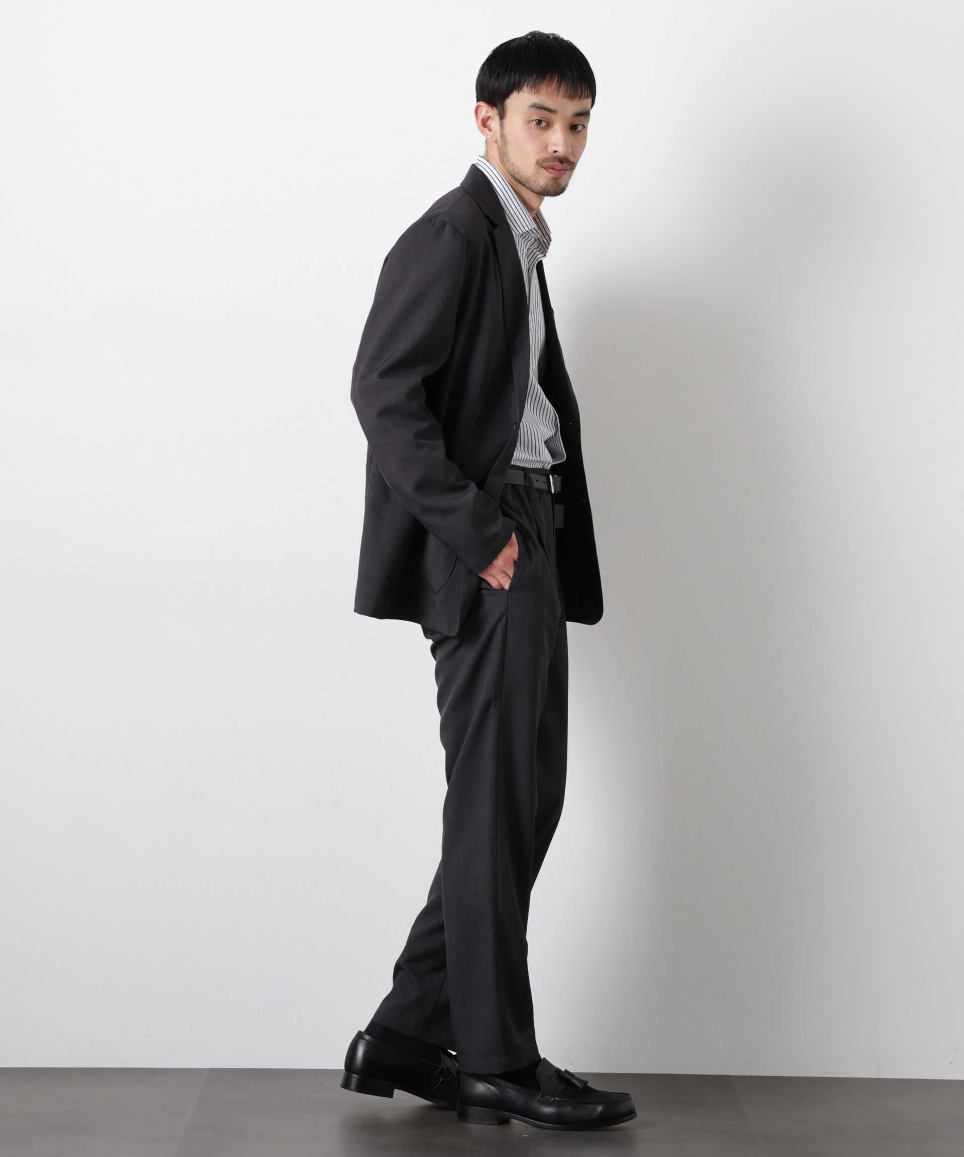 nano･universe「ポリエステルツイル セットアップ(洗濯機洗い可能)」|スーツ|