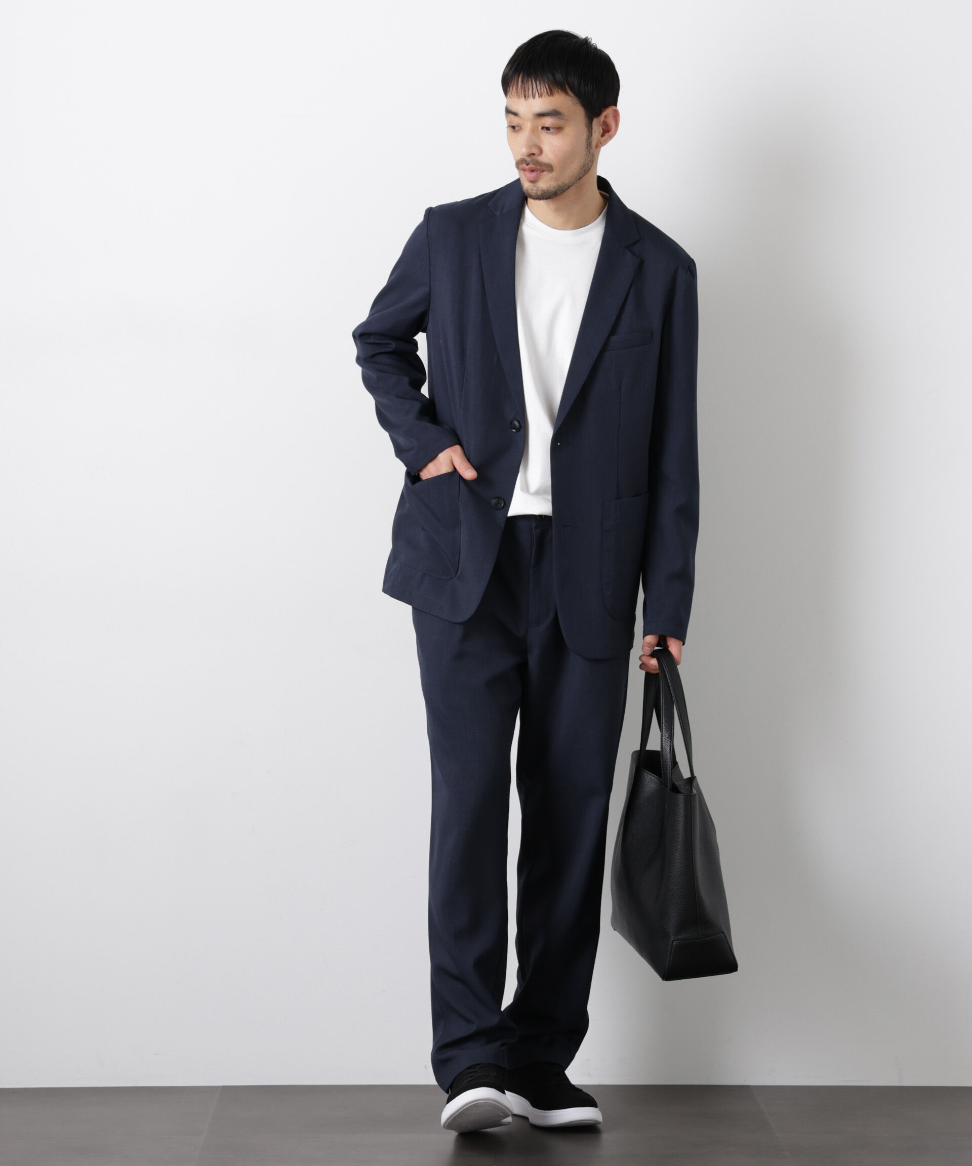 nano･universe「ポリエステルツイル セットアップ(洗濯機洗い可能)」|スーツ|