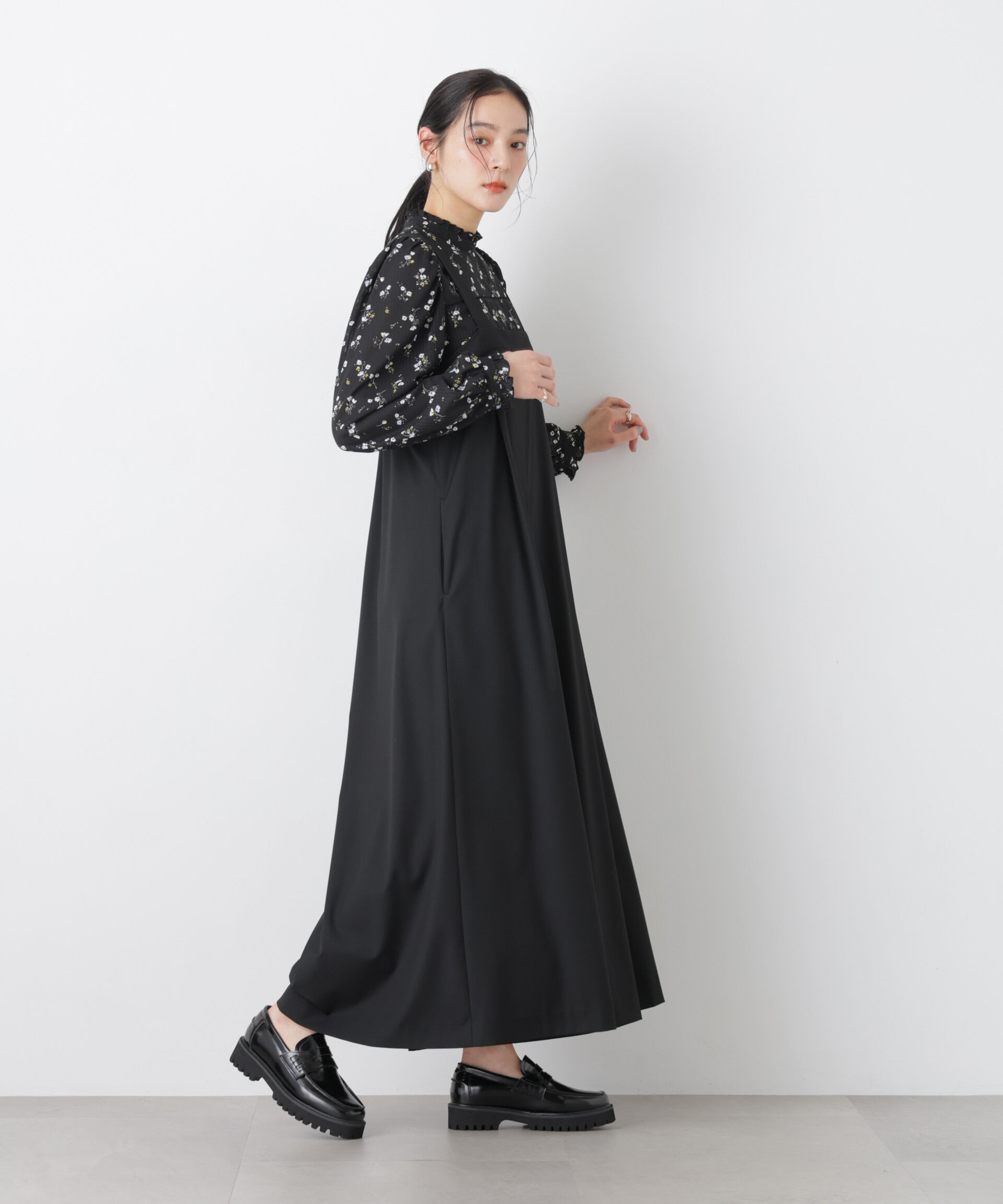 nano･universe「ワイドフレアサロペット」|ワンピース|