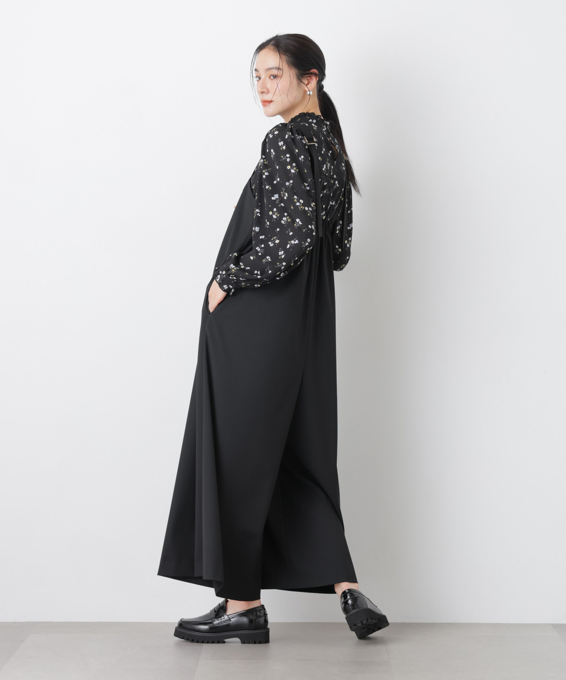 nano･universe「ワイドフレアサロペット」|ワンピース|