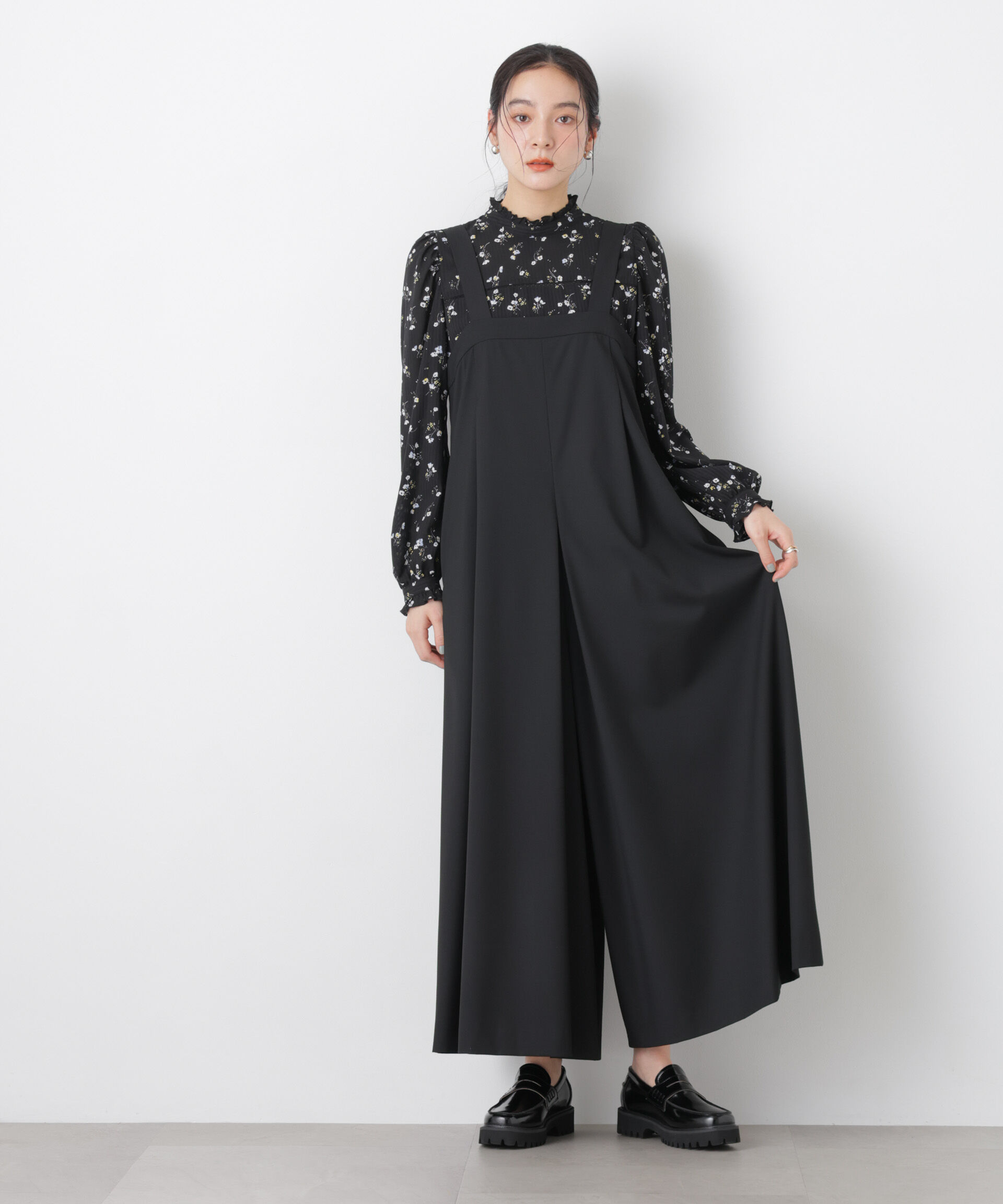 nano･universe「ワイドフレアサロペット」|ワンピース|