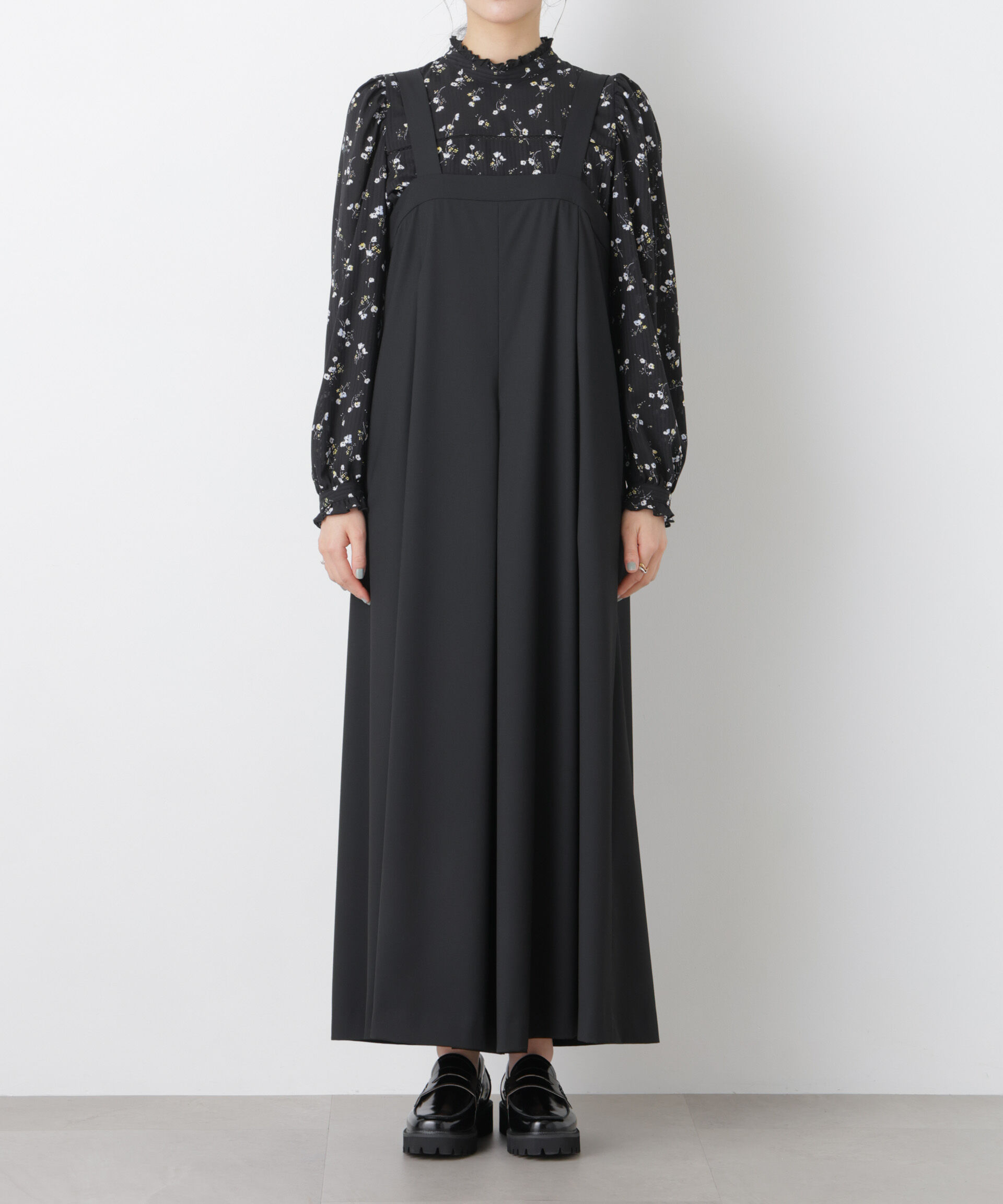 nano･universe「ワイドフレアサロペット」|ワンピース|