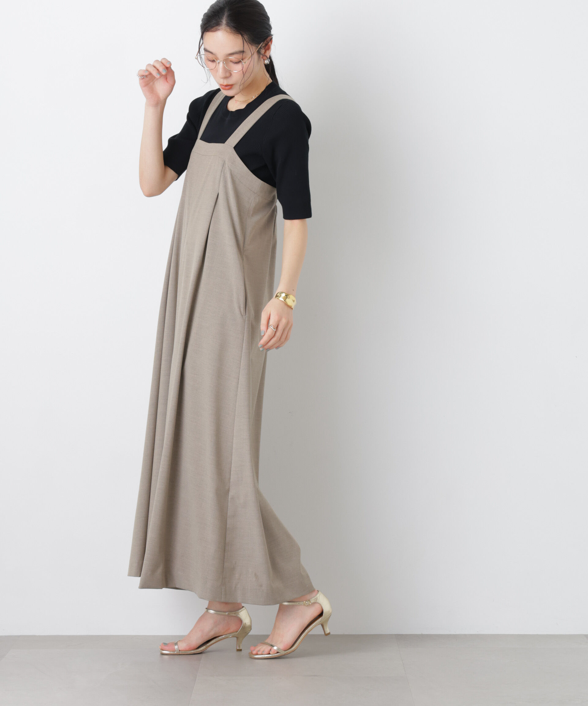 nano･universe「ワイドフレアサロペット」|ワンピース|