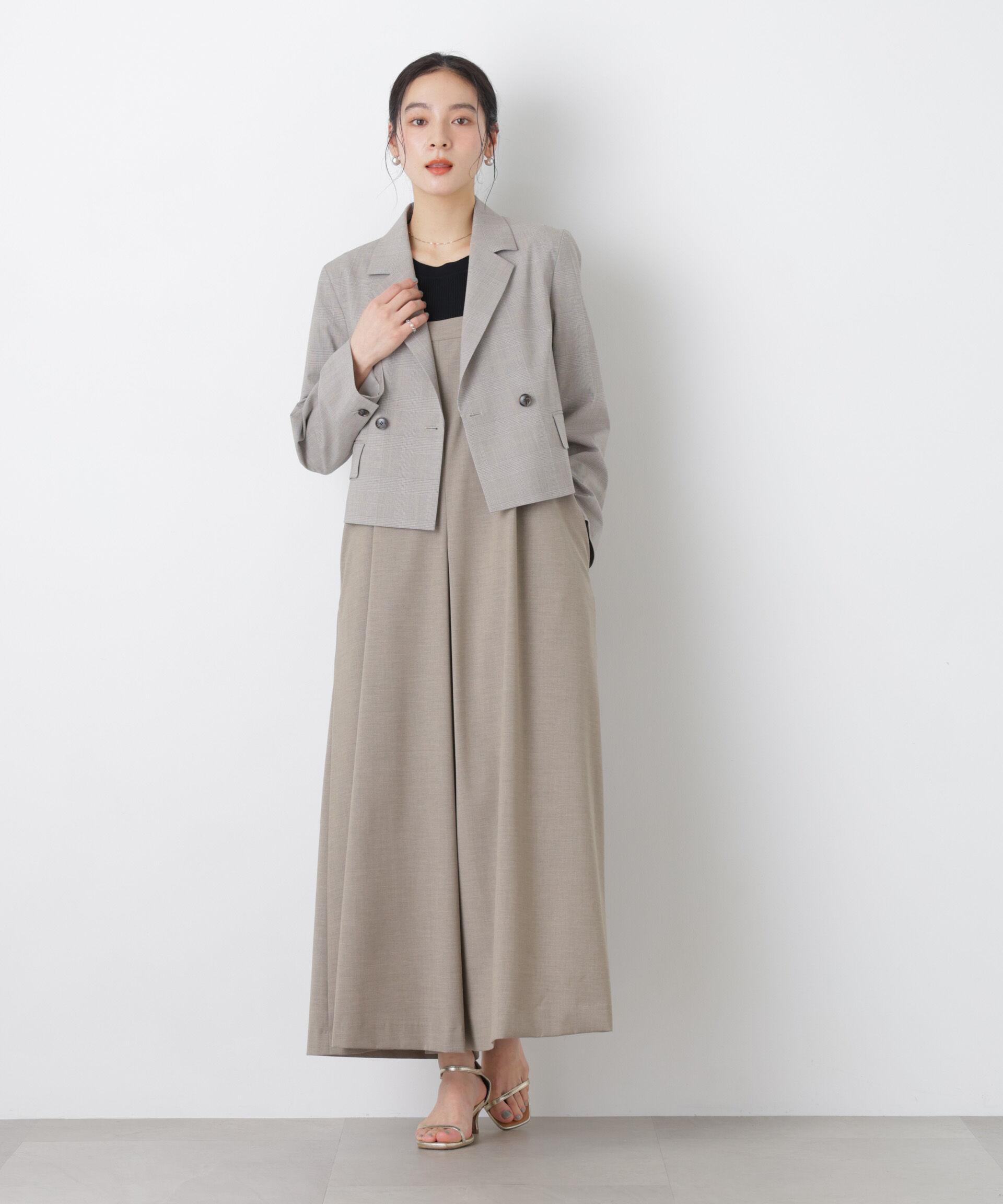 nano･universe「ワイドフレアサロペット」|ワンピース|