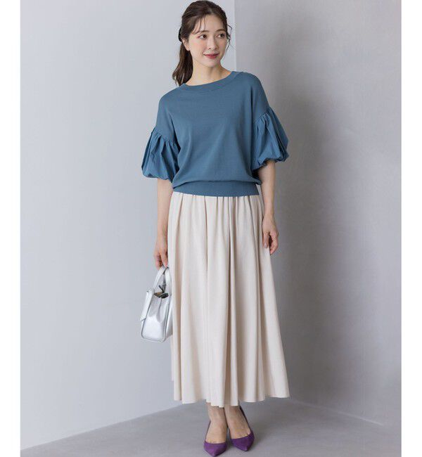 組曲「ストレッチクリアパフ袖 ニット」|ニット・セーター|