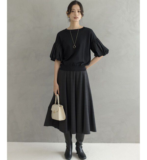 組曲「ストレッチクリアパフ袖 ニット」|ニット・セーター|