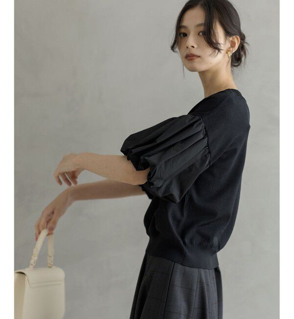 組曲「ストレッチクリアパフ袖 ニット」|ニット・セーター|