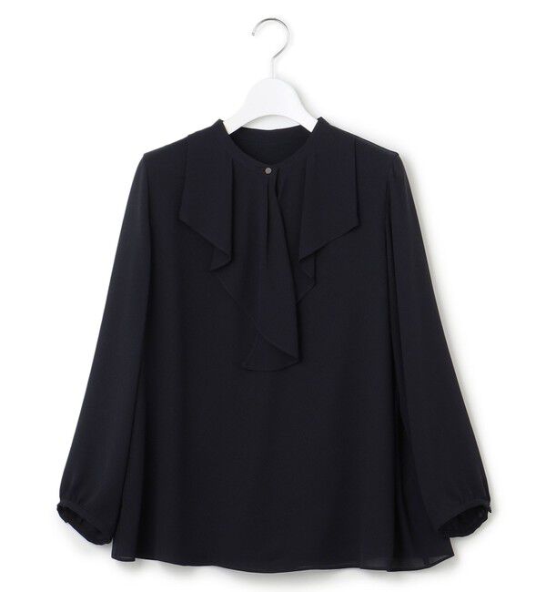 23区「【洗える】ジョーゼットフリル  カットソー」|Tシャツ・カットソー|