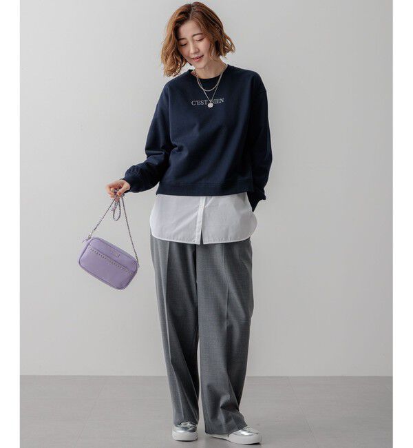 23区「【一部店舗限定/洗える】クリアコットンテリー セットアップ ロゴ スウェット」|Tシャツ・カットソー|