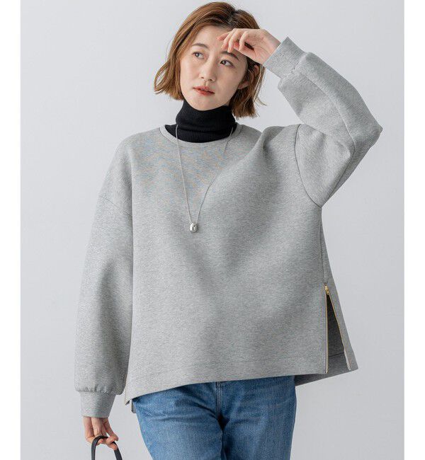 23区「【VERY掲載/洗える】コットンエアーダンボール サイドジップ カットソー」|Tシャツ・カットソー|ﾗｲﾄｸﾞﾚ