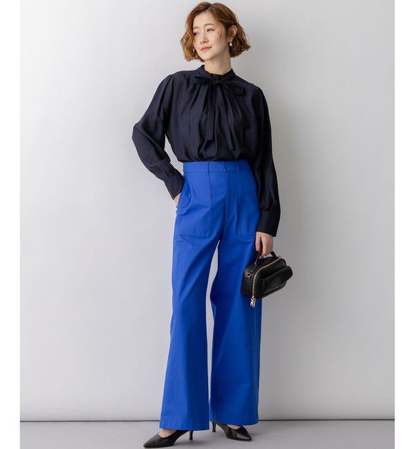 23区「TRオーガンジー 2WAY ボウタイブラウス」|シャツ・ブラウス|