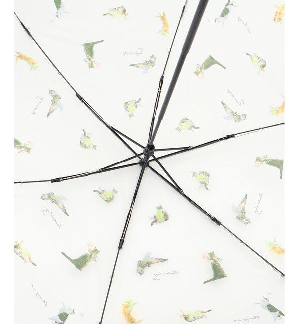 any SiS「【猫プリント】沖昌之 折りたたみアンブレニャン」|傘|
