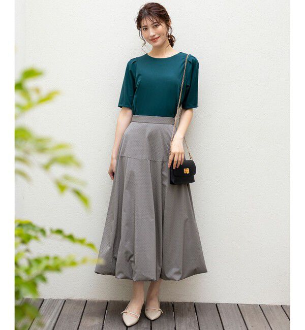 ANY SIS「【接触冷感・UVカット・洗える】ハイストレッチスムースタックスリーブ カットソー」|Tシャツ・カットソー|