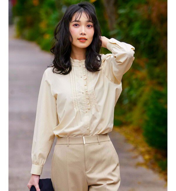 ANY SIS「フリルスタンド シャツ」|シャツ・ブラウス|