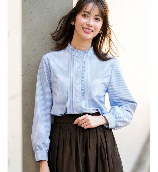 ANY SIS「フリルスタンド シャツ」|シャツ・ブラウス|