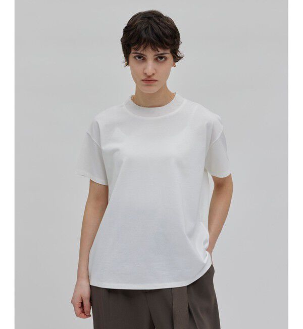 BEIGE,「【洗える】BRICKA / バイカラーTシャツ」|Tシャツ・カットソー|White&times;White