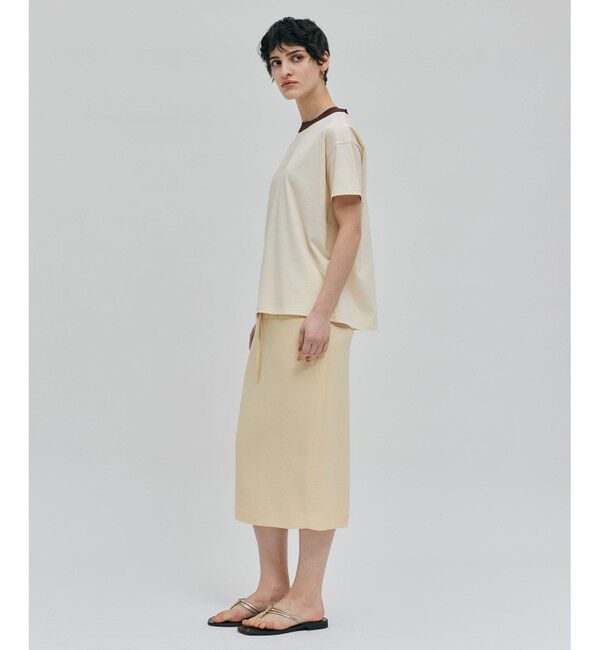 BEIGE,「【洗える】BRICKA / バイカラーTシャツ」|Tシャツ・カットソー|