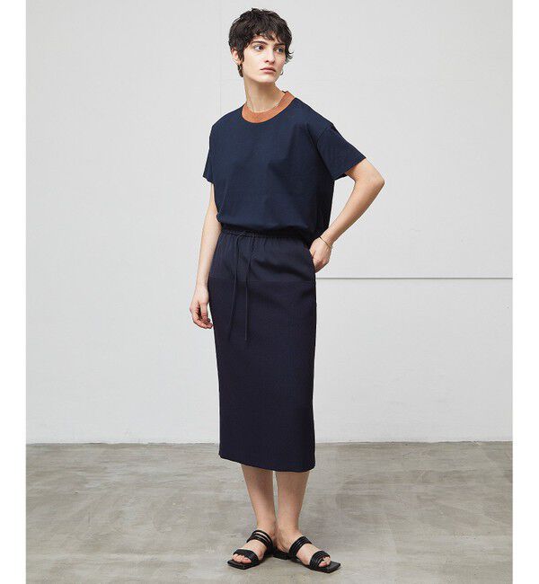 BEIGE,「【洗える】BRICKA / バイカラーTシャツ」|Tシャツ・カットソー|