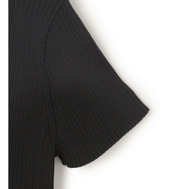 BEIGE,「【洗える・美人百花 4月号掲載】VINCA / パール付き半袖コットンリブニット」|ニット・セーター|