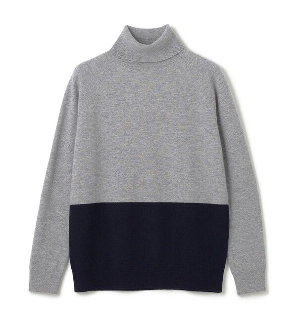 BEIGE,「【WEB限定・洗える】DEMING / バイカラーウールタートルネックニット」|ニット・セーター|