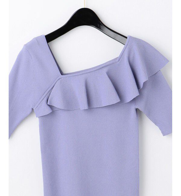  「サイドフリルリブニットトップ」|ニット・セーター|