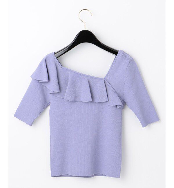  「サイドフリルリブニットトップ」|ニット・セーター|