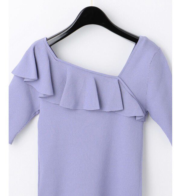  「サイドフリルリブニットトップ」|ニット・セーター|