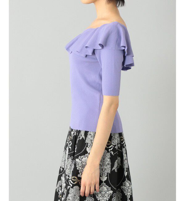  「サイドフリルリブニットトップ」|ニット・セーター|