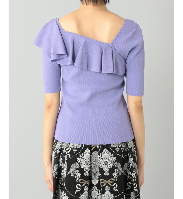  「サイドフリルリブニットトップ」|ニット・セーター|