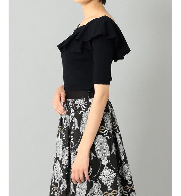  「サイドフリルリブニットトップ」|ニット・セーター|