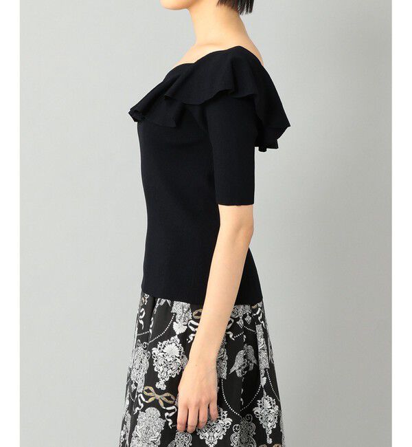  「サイドフリルリブニットトップ」|ニット・セーター|